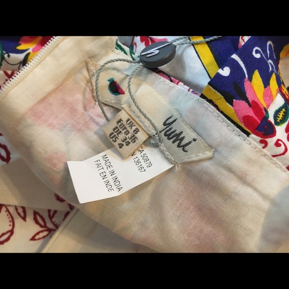 Yumi ModCloth Multicolor Floral Cotton Summer Sundress NWT Small/4 -UK size 8 - Picture 9 of 15